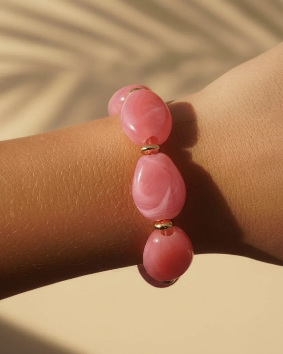 Viva Armband – Pink, Kralenarmband in roze